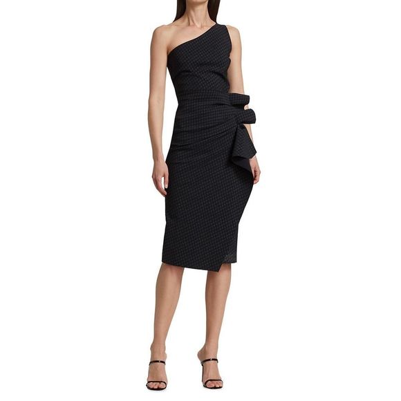 NWT Chiara Boni La Petite Robe Nihal Printed One-Shoulder Dress Size 6 $750 - Picture 2 of 10